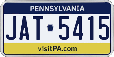 PA license plate JAT5415