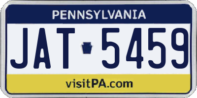 PA license plate JAT5459