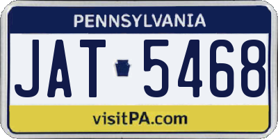 PA license plate JAT5468