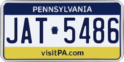 PA license plate JAT5486