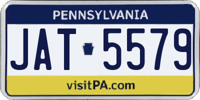 PA license plate JAT5579