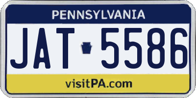 PA license plate JAT5586