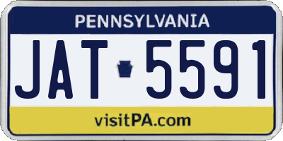 PA license plate JAT5591