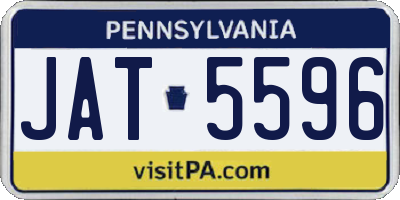 PA license plate JAT5596