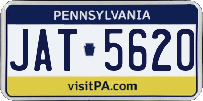 PA license plate JAT5620