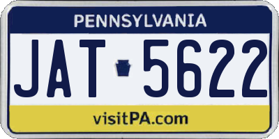 PA license plate JAT5622