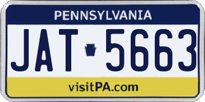 PA license plate JAT5663