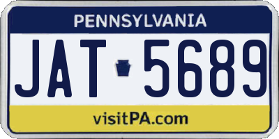 PA license plate JAT5689