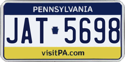 PA license plate JAT5698