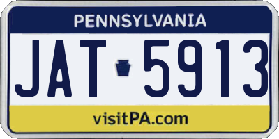 PA license plate JAT5913