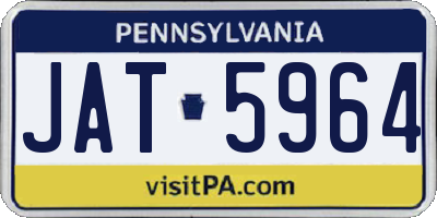 PA license plate JAT5964