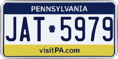 PA license plate JAT5979