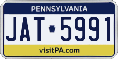 PA license plate JAT5991