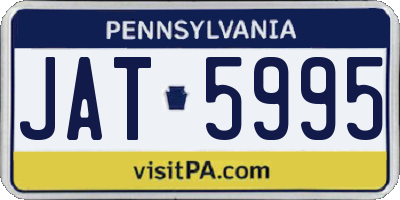 PA license plate JAT5995