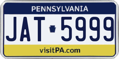 PA license plate JAT5999