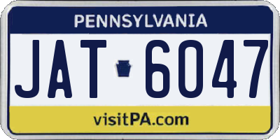 PA license plate JAT6047