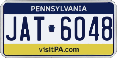 PA license plate JAT6048