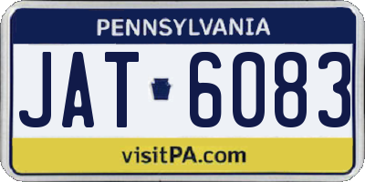 PA license plate JAT6083
