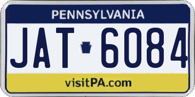 PA license plate JAT6084