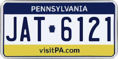 PA license plate JAT6121