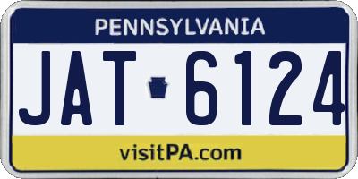 PA license plate JAT6124