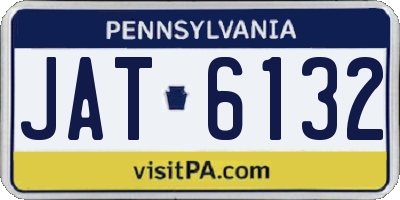 PA license plate JAT6132
