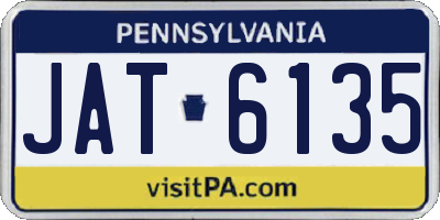 PA license plate JAT6135