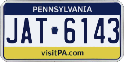 PA license plate JAT6143