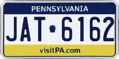 PA license plate JAT6162