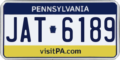PA license plate JAT6189