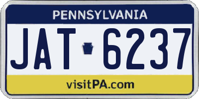 PA license plate JAT6237