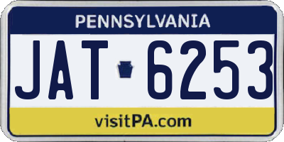 PA license plate JAT6253