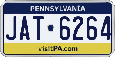 PA license plate JAT6264