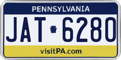 PA license plate JAT6280
