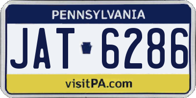 PA license plate JAT6286