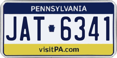 PA license plate JAT6341