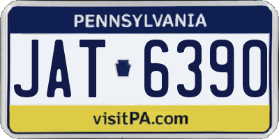 PA license plate JAT6390