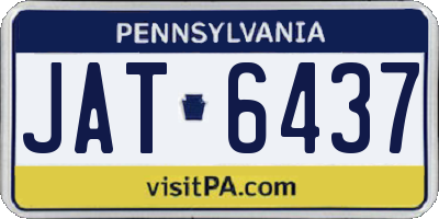 PA license plate JAT6437