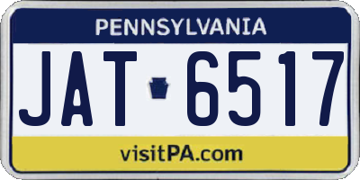 PA license plate JAT6517