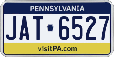 PA license plate JAT6527