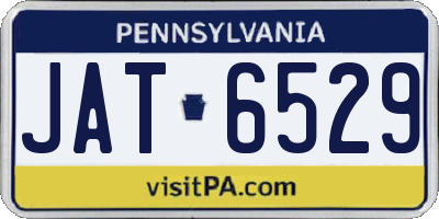 PA license plate JAT6529