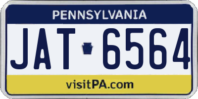 PA license plate JAT6564
