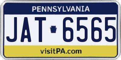 PA license plate JAT6565