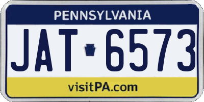 PA license plate JAT6573