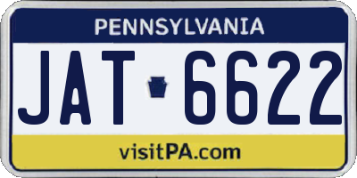 PA license plate JAT6622