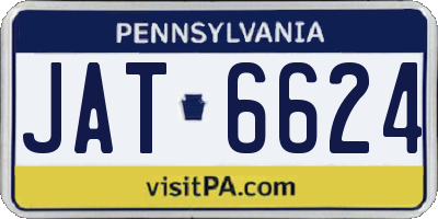 PA license plate JAT6624