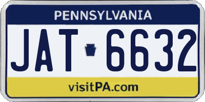 PA license plate JAT6632