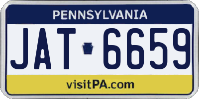 PA license plate JAT6659