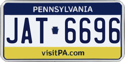 PA license plate JAT6696