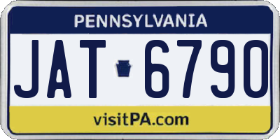 PA license plate JAT6790